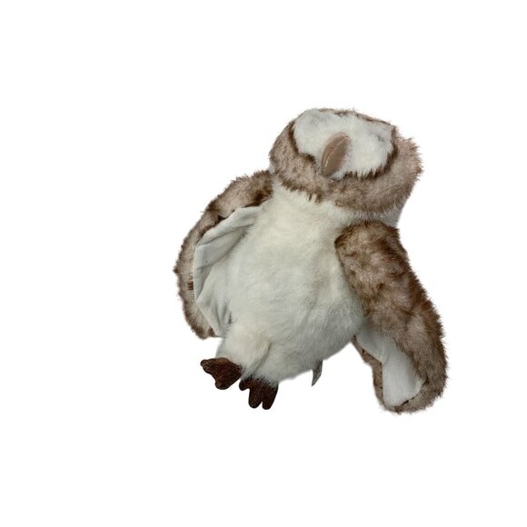 Folkmanis Plush Hand Puppet Barn Owl Stuffed Animal Toy Vintage 13 in Tall - Picture 1 of 6